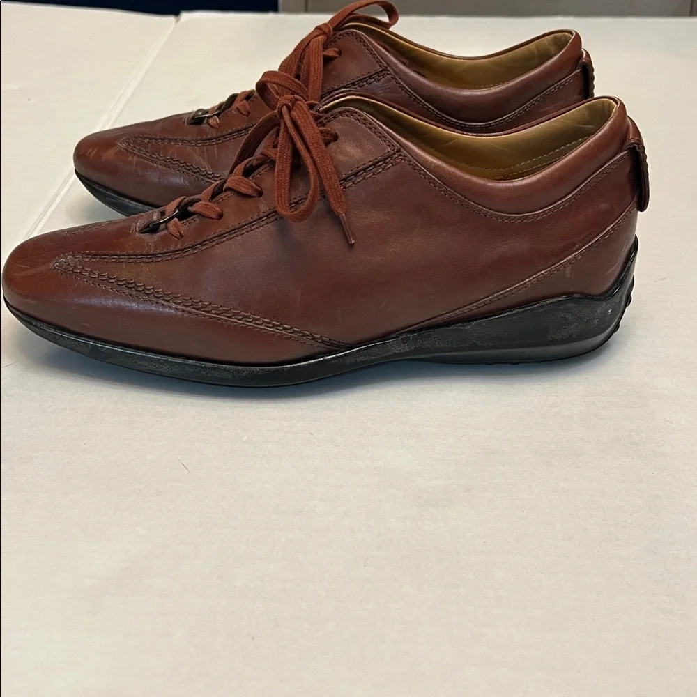 TOD’S WOMENS BROWN LEATHER DRIVING SHOES SIZE 38.5